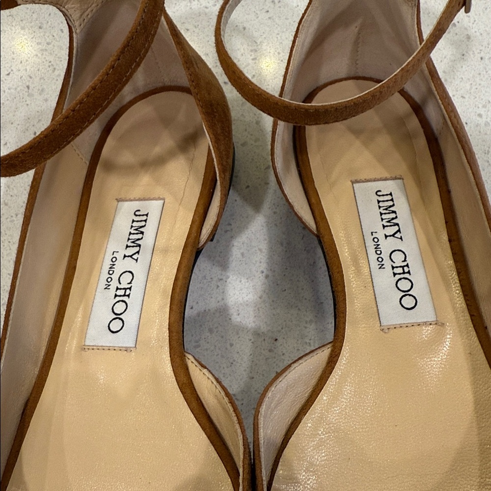 Jimmy Choo Pointed Toe D’Orsay Work Flats - Picture 6 of 7